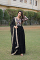 BLACK COLOUR PREMIUM READYMADE GOWN WITH DUPATTA SET-LC-1090