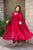 MAROON  GEORGETTE EMBROIDERED SUIT SET TD-107