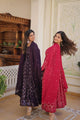 Lucknowi Sequins Work Gown and duptta suit set