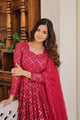 Lucknowi Sequins Work Gown and duptta suit set