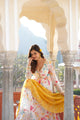 White Multi Anarkali Suit Set