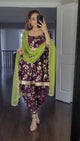 New Designer Party Wear Look Top ,Dhoti Salwar and Dupatta LC 246