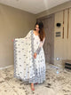 Kajal's White Premium Quality Anarkali Suit Set