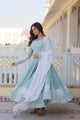 Nimika's Sky Premium Quality Anarkali Suit Set