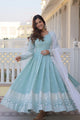 Nimika's Sky Premium Quality Anarkali Suit Set