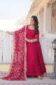 PINK COLOUR READYMADE ALIA CUT GOWN WITH DUPATTA SET-LW-1070