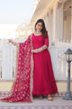 PINK COLOUR READYMADE ALIA CUT GOWN WITH DUPATTA SET-LW-1070