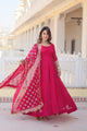 PINK COLOUR READYMADE ALIA CUT GOWN WITH DUPATTA SET-LW-1070