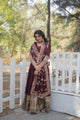 RADIANT DARK MAROON SUIT SET KA-142