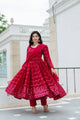 BUFANI MAROON EMBROIDERED GEORGETTE SUIT SET TD-6016