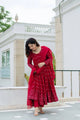 BUFANI MAROON EMBROIDERED GEORGETTE SUIT SET TD-6016