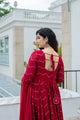 BUFANI MAROON EMBROIDERED GEORGETTE SUIT SET TD-6016