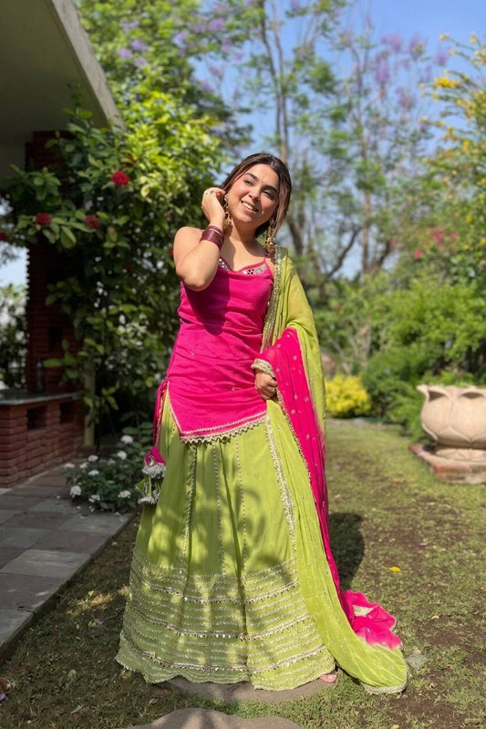 RANG-E-ROYALE BLOOMING LEHENGA SUIT SET