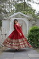 LImika's  Maroon Premium Quality Anarkali Suit Set