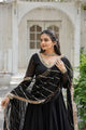 LImika's  Black Premium Quality Anarkali Suit Set