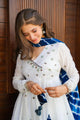 BUFANI WHITE ROMAN SUIT SETCOLOR ANARKALI SUIT SET -TD 139