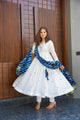 BUFANI WHITE ROMAN SUIT SETCOLOR ANARKALI SUIT SET -TD 139