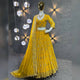 Yellow  Colour Embroidered Attractive Party Wear Silk Lehenga choli LC1065