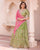 Green Color Faux Georgette Embroidered Sequence Work Lehenga Choli-LC222