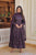 BUFANI 2 COLOUR RANI & WINE  EMBROIDERED GEORGETTE ANARKALI FULLY STITCHED SUIT SET -TD 124-