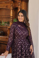BUFANI 2 COLOUR RANI & WINE  EMBROIDERED GEORGETTE ANARKALI FULLY STITCHED SUIT SET -TD 124-