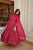 BUFANI 2 COLOUR RANI & WINE  EMBROIDERED GEORGETTE ANARKALI FULLY STITCHED SUIT SET -TD 124-