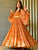 Sunaina Mustard Gown Digital Printed Faux Georgette